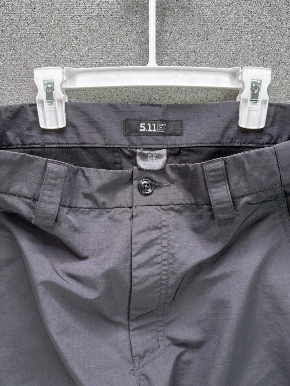 5.11 Tactical Fast-Tac Urban Pants 74461 Men's 34x30 Ripstop CCW EDC Work Gray